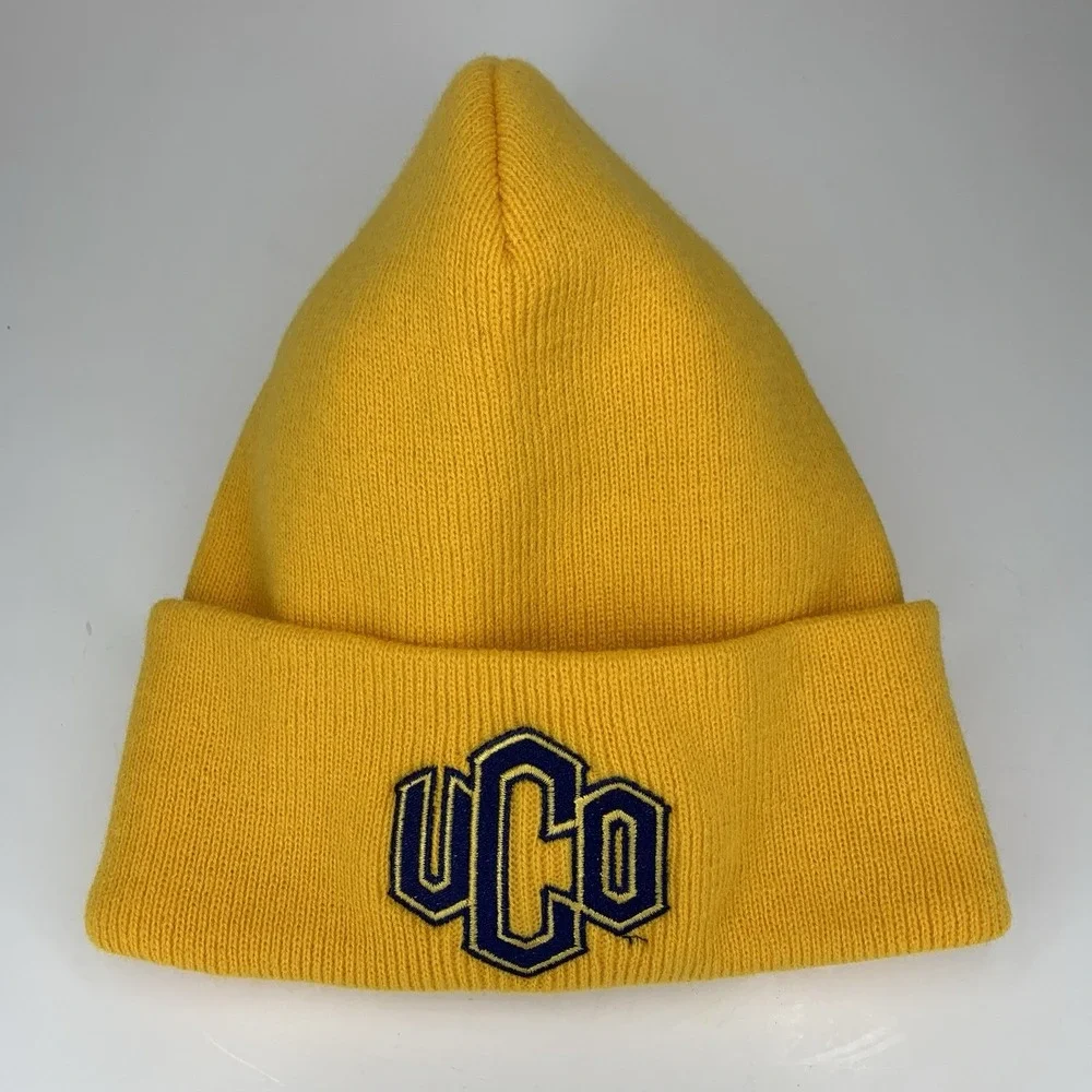 UCO Beanie Hat Cap University Central Oklahoma Bronchos Yellow OSFM Acrylic